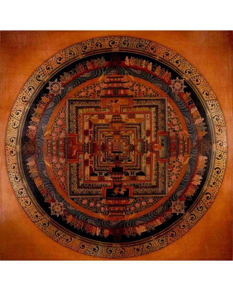 Tibetan Kalachakra Mandala | Traditional Thangka | Wall Decors