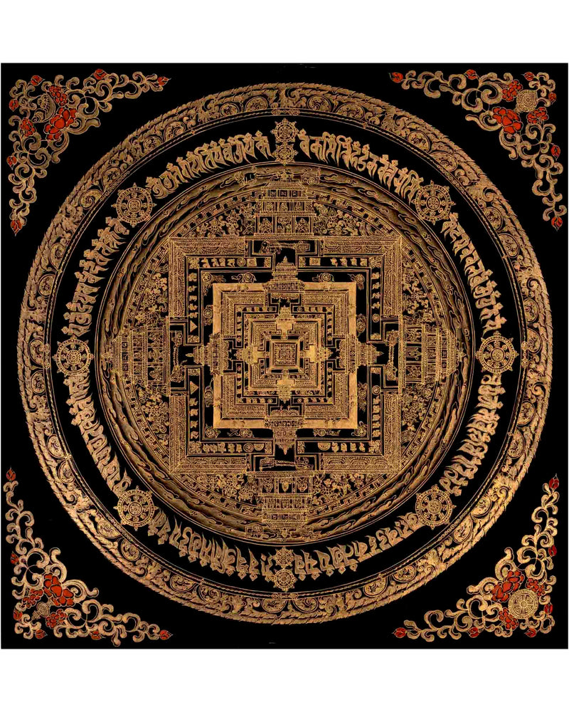 Kalachakra Mandala | Handpainted Tibetan Thangka | Wall Decors