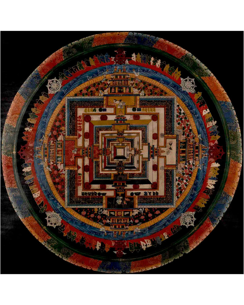 Kalachakra Mandala | Traditional Tibetan Thangka | Religious Wall Decors