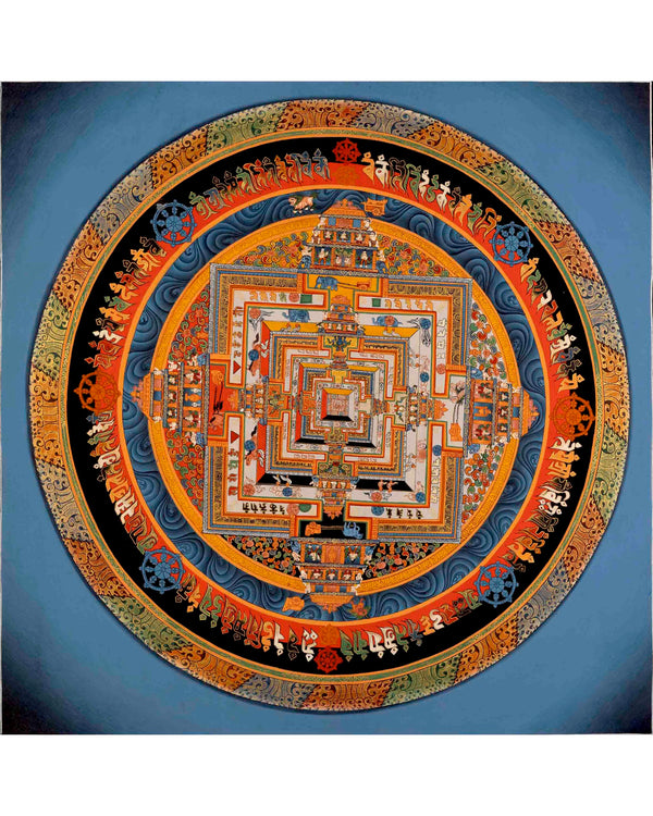 Zen Kalachakra Mandala Thangka | Wall Decoration Art