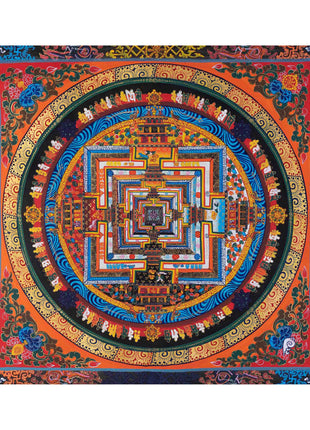 Kalachakra Mandala Thangka | Religious Buddhist Art