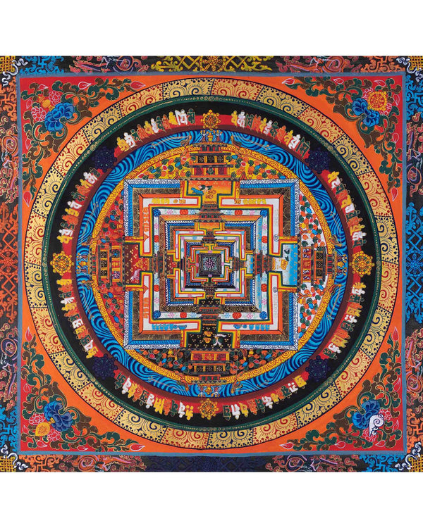 Kalachakra Mandala Thangka | Religious Buddhist Art