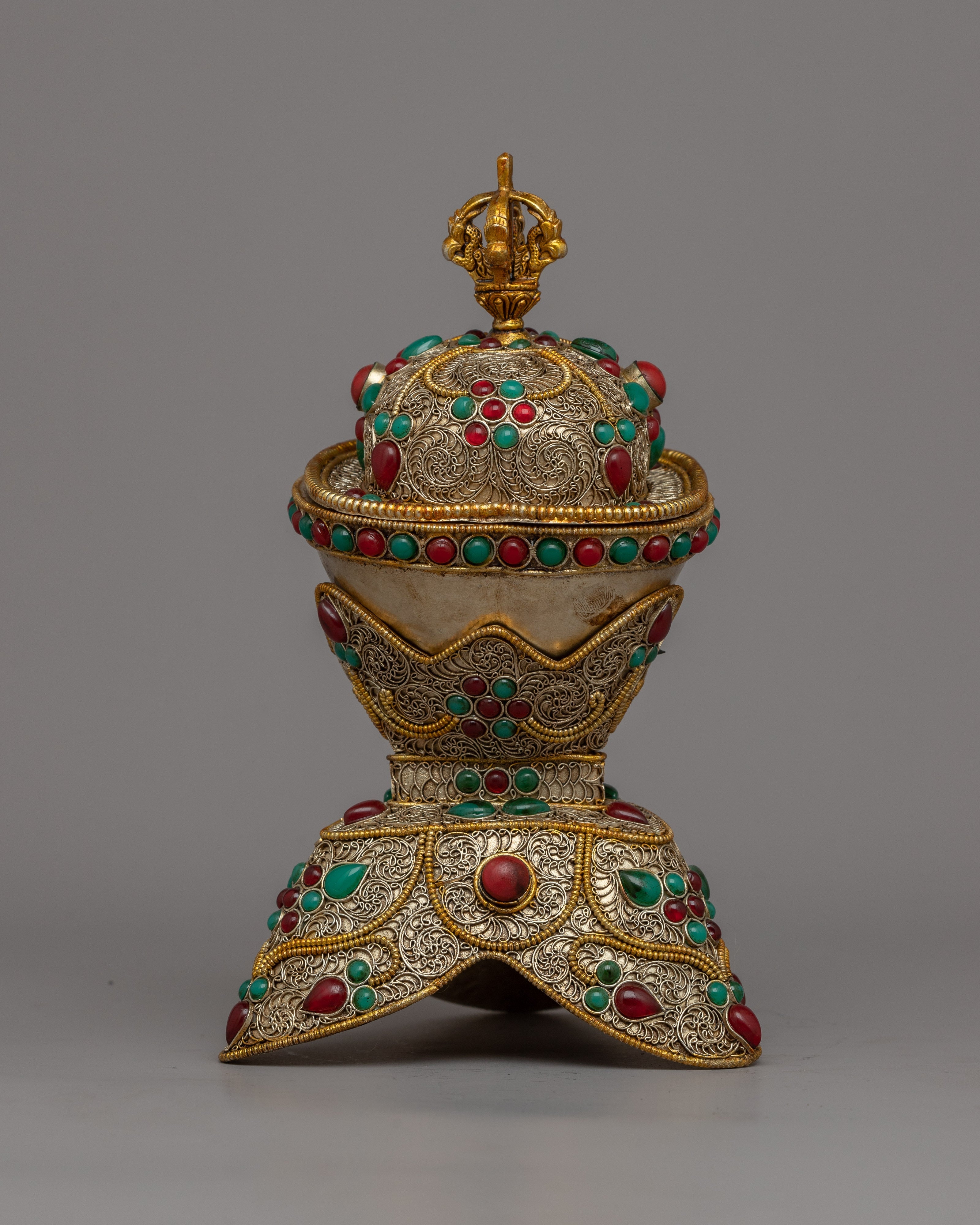 Buddha Ritual Object Buddhist Skull Cup | Traditional Handcrafted Ritual Object