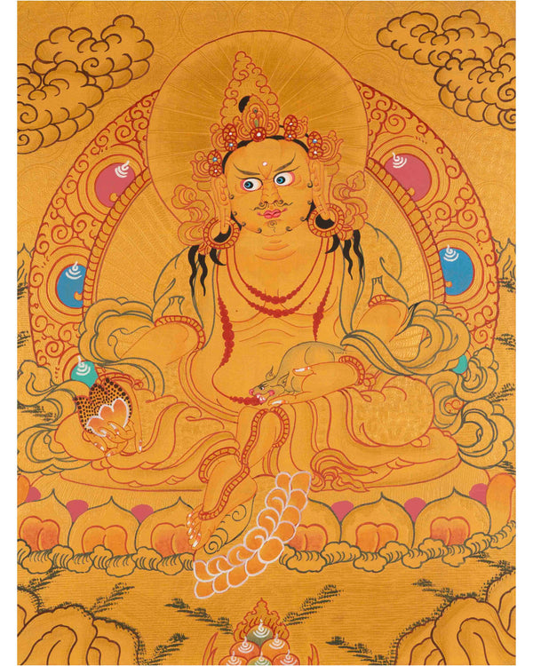 Kubera Thangka Painting | Dzambhala | Wall Decoration Painting