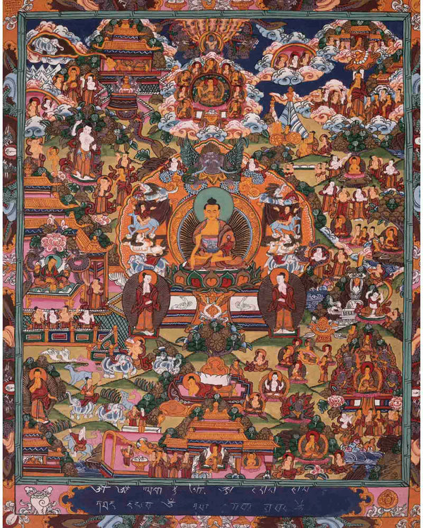 Life Story Of Buddha | Vintage Thangka Art | Wall Decors