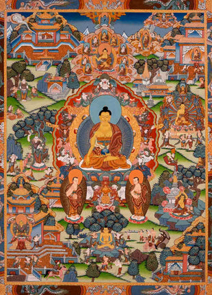 Life Story Of Gautam Buddha | Traditional Thangka Art | Wall Decors