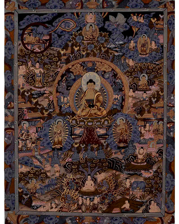 Shakyamuni Buddha Life | Wall Decors | Traditional Thangka Art