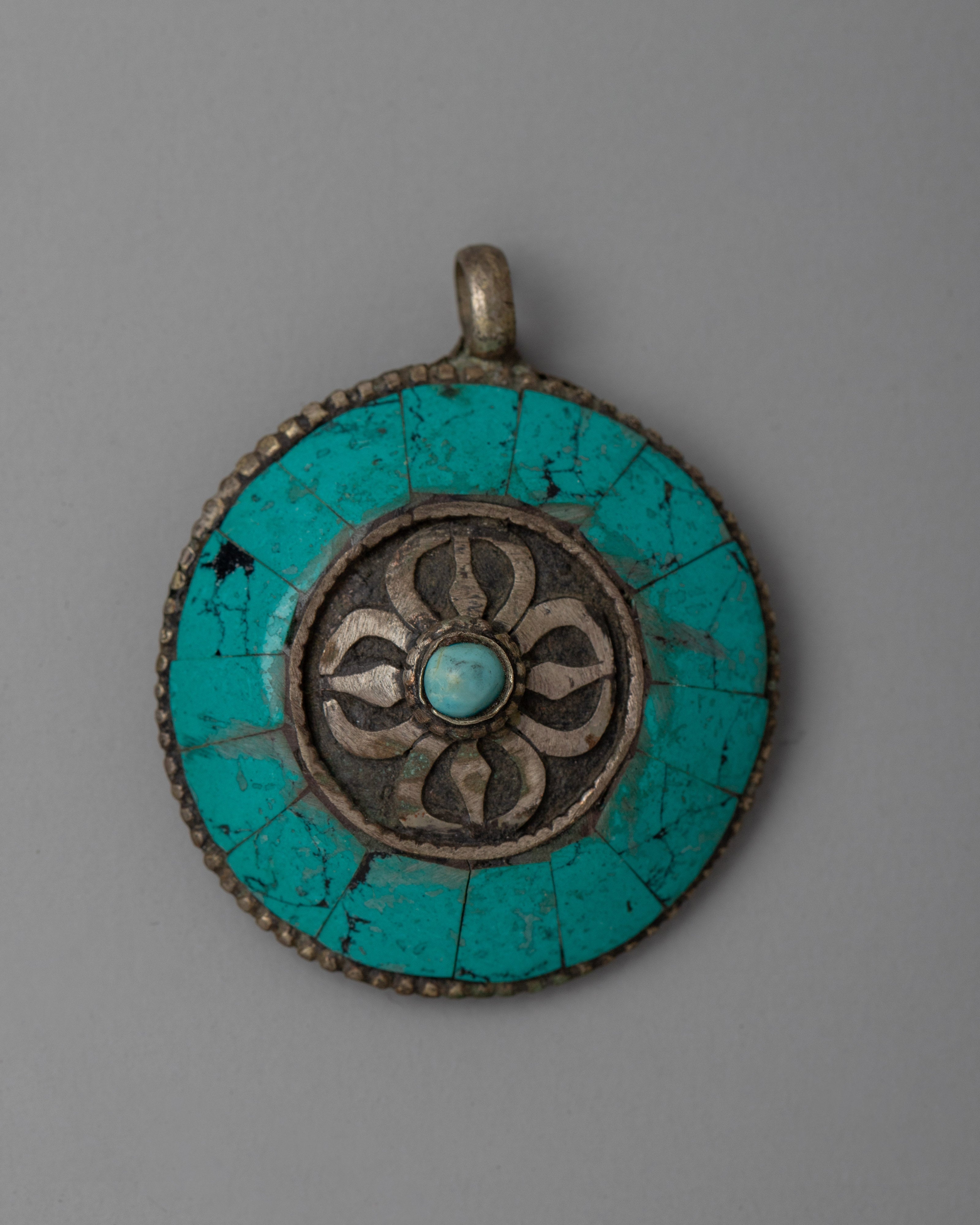 Turquoise Stone Locket | Classic Gemstone Pendant