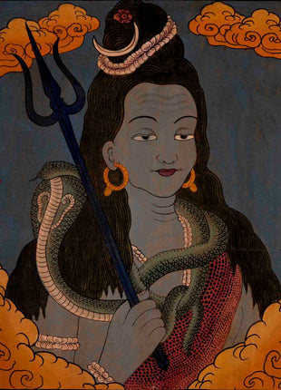 Lord Shiva Thangka | Religious Handpainted Art | Wall Decors
