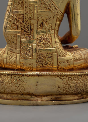Gold Amitabha Buddha Statue | Traditional Buddhist Sculpture