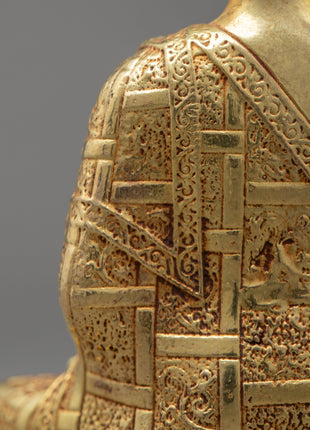 Gold Amitabha Buddha Statue | Traditional Buddhist Sculpture