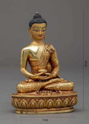 Gold Amitabha Buddha Statue | Traditional Buddhist Sculpture