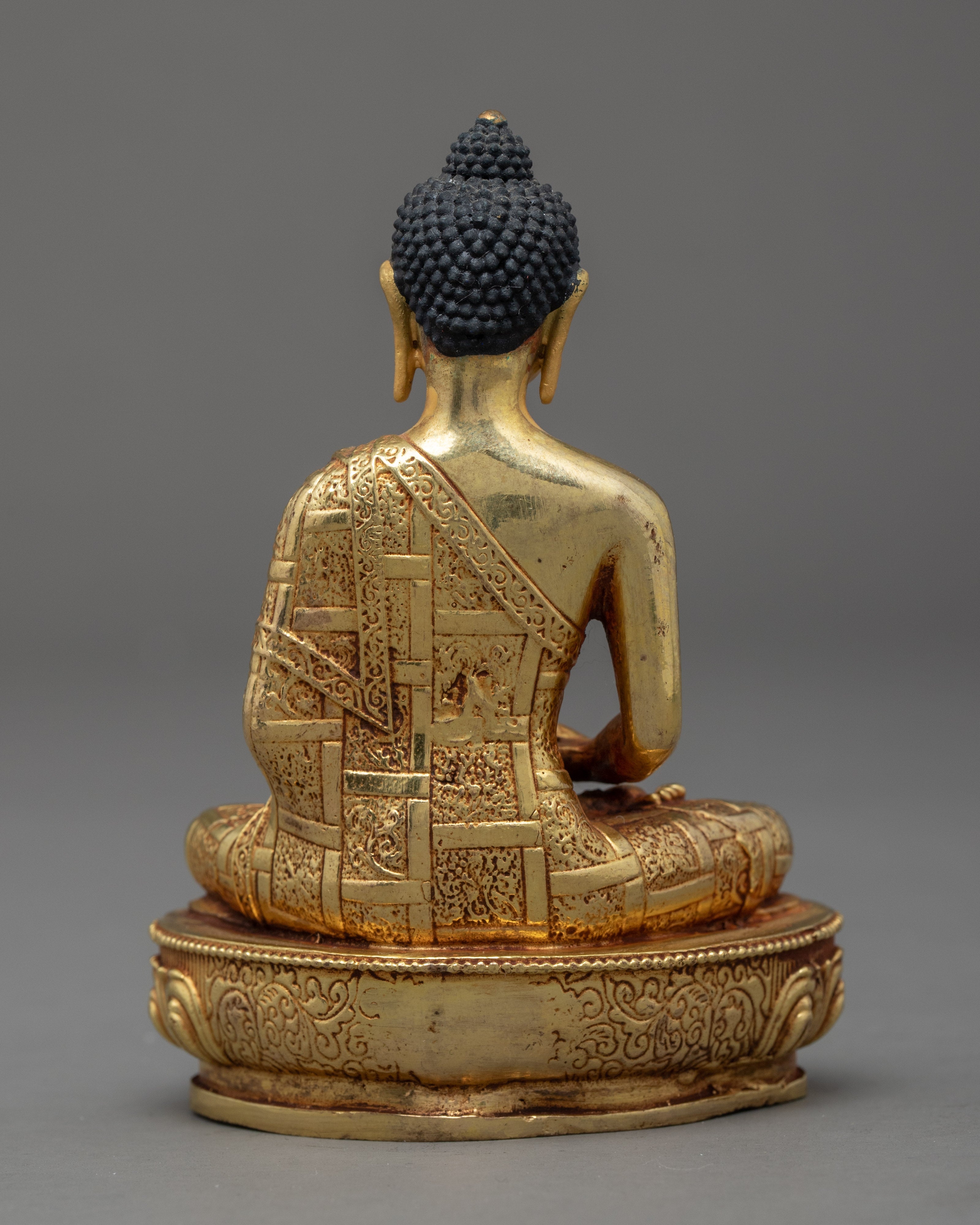 Gold Amitabha Buddha Statue | Traditional Buddhist Sculpture