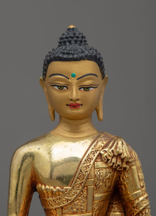 Gold Amitabha Buddha Statue | Traditional Buddhist Sculpture