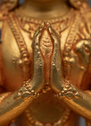 Miniature Chenrezig Sculpture | Buddhist Compassionate Bodhisattva