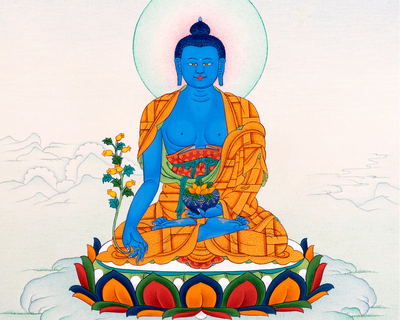 The Medicine Buddha | Tibetan Thangka Painting