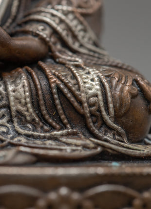 Copper Guru Rinpoche Statue | Buddhist Art Decor