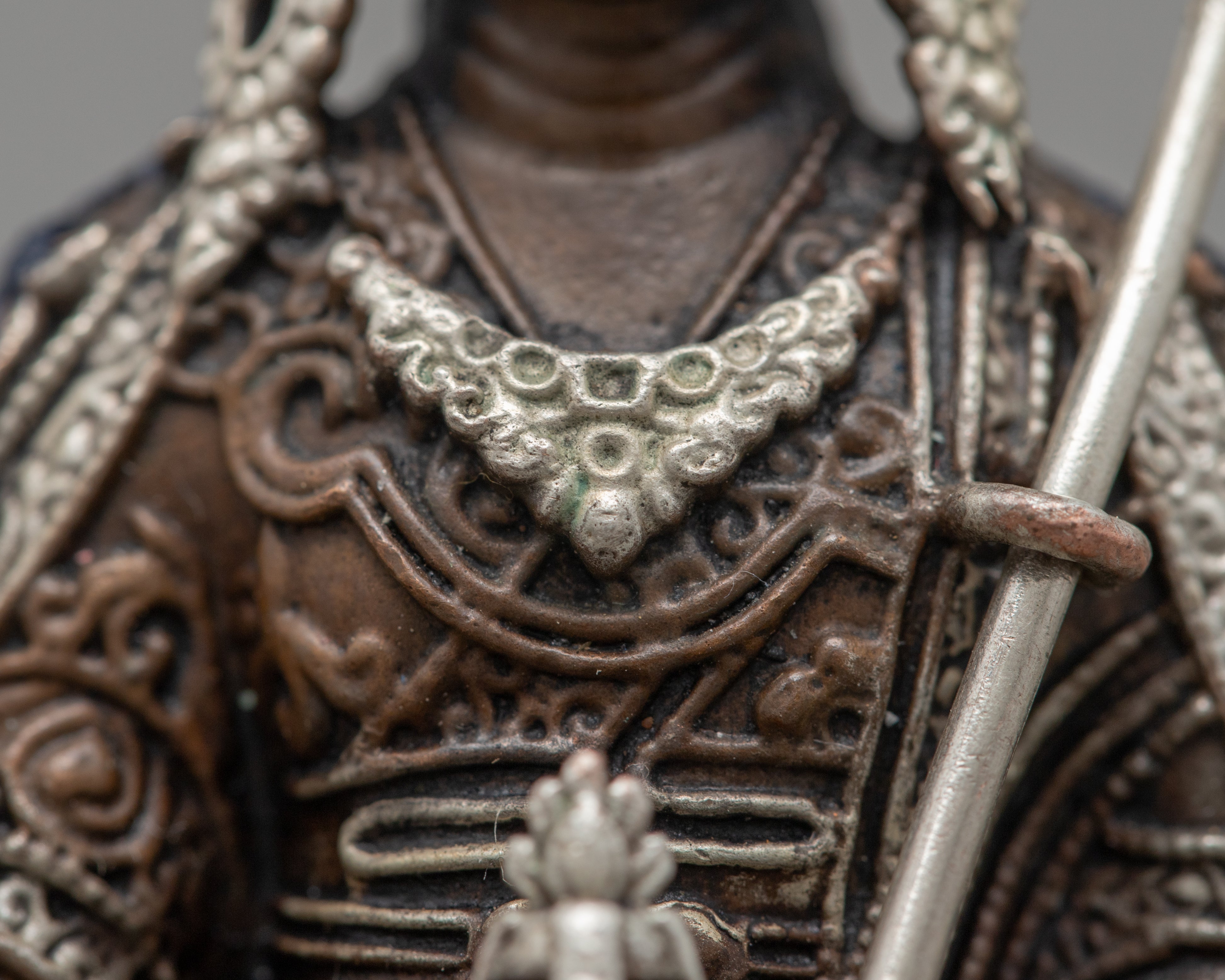 Copper Guru Rinpoche Statue | Buddhist Art Decor