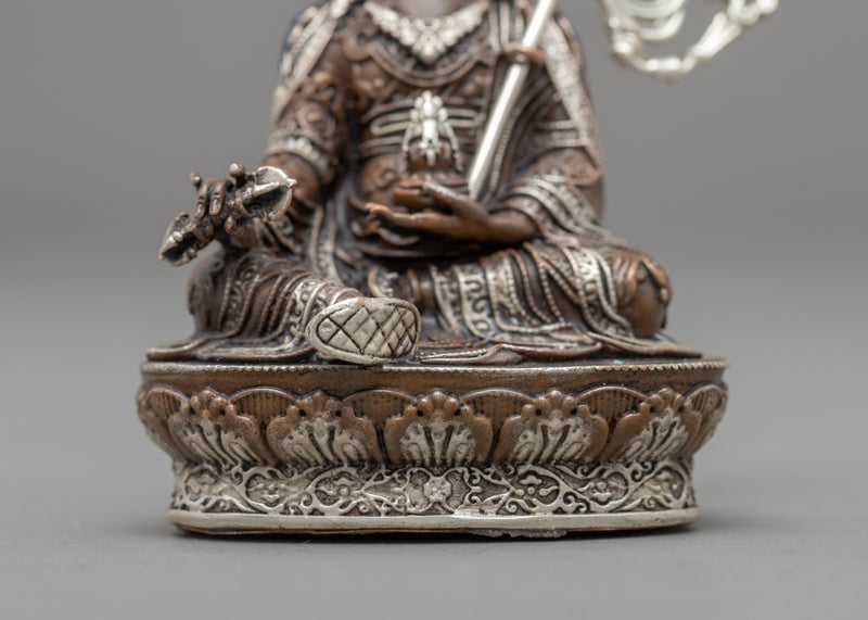 Copper Guru Rinpoche Statue | Buddhist Art Decor