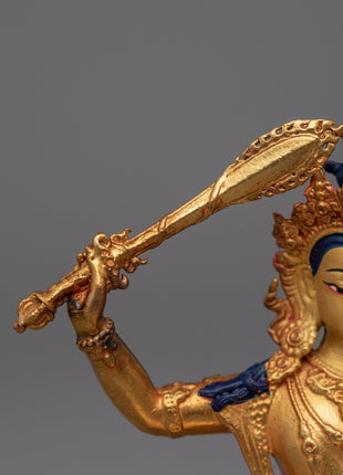 Mini Manjushri Sculpture | Bodhisattva Wisdom Deity