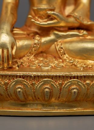 Lotus Buddha Statue | Shakyamuni Buddha Traditional Artwork