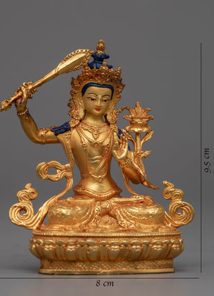 Mini Manjushri Sculpture | Bodhisattva Wisdom Deity