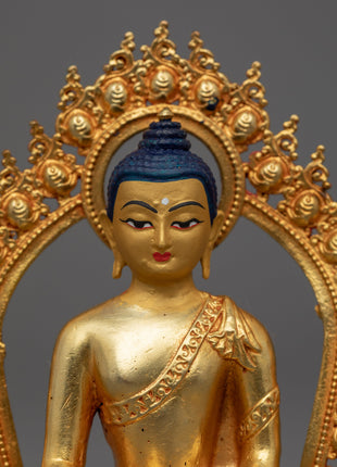 Lotus Buddha Statue | Shakyamuni Buddha Traditional Artwork