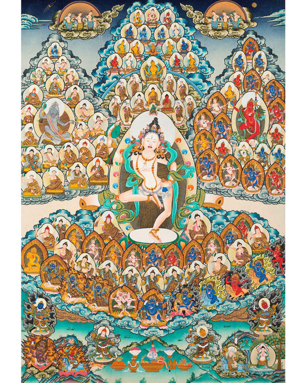 Machig Labdron Tree | Unbrocaded Thangka