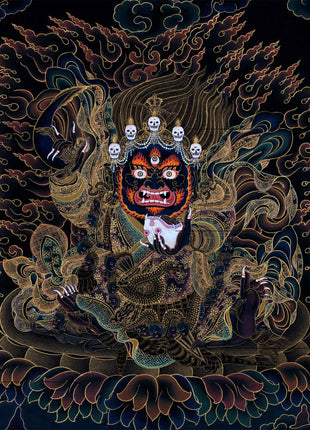 Bernagchen Mahakala Thangka | Traditionally Hand Painted Art