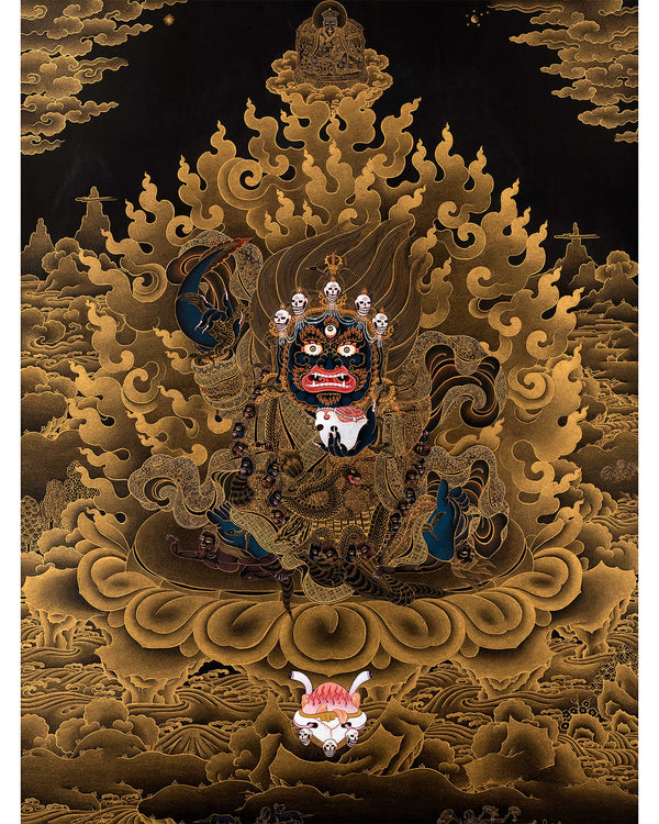 Mahakala Berngchen Thangka, Kagyu Protector