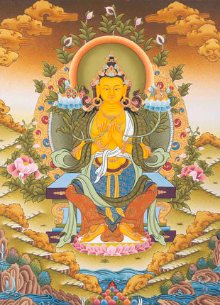 Maitreya Buddha Thangka | Religious Buddhist Art | Wall Decors