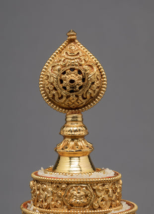 Handcarved Mandala Set | Religious Artifacts | Gold Plated Mandala Set
