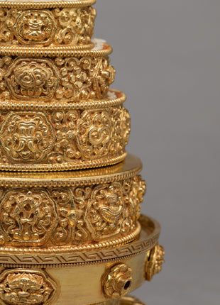 Gold Plated Mandala Set | Rice Offering Set | Buddhist Ritual Items