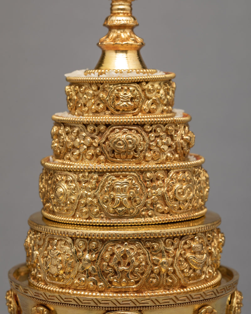 Gold Plated Mandala Set | Rice Offering Set | Buddhist Ritual Items
