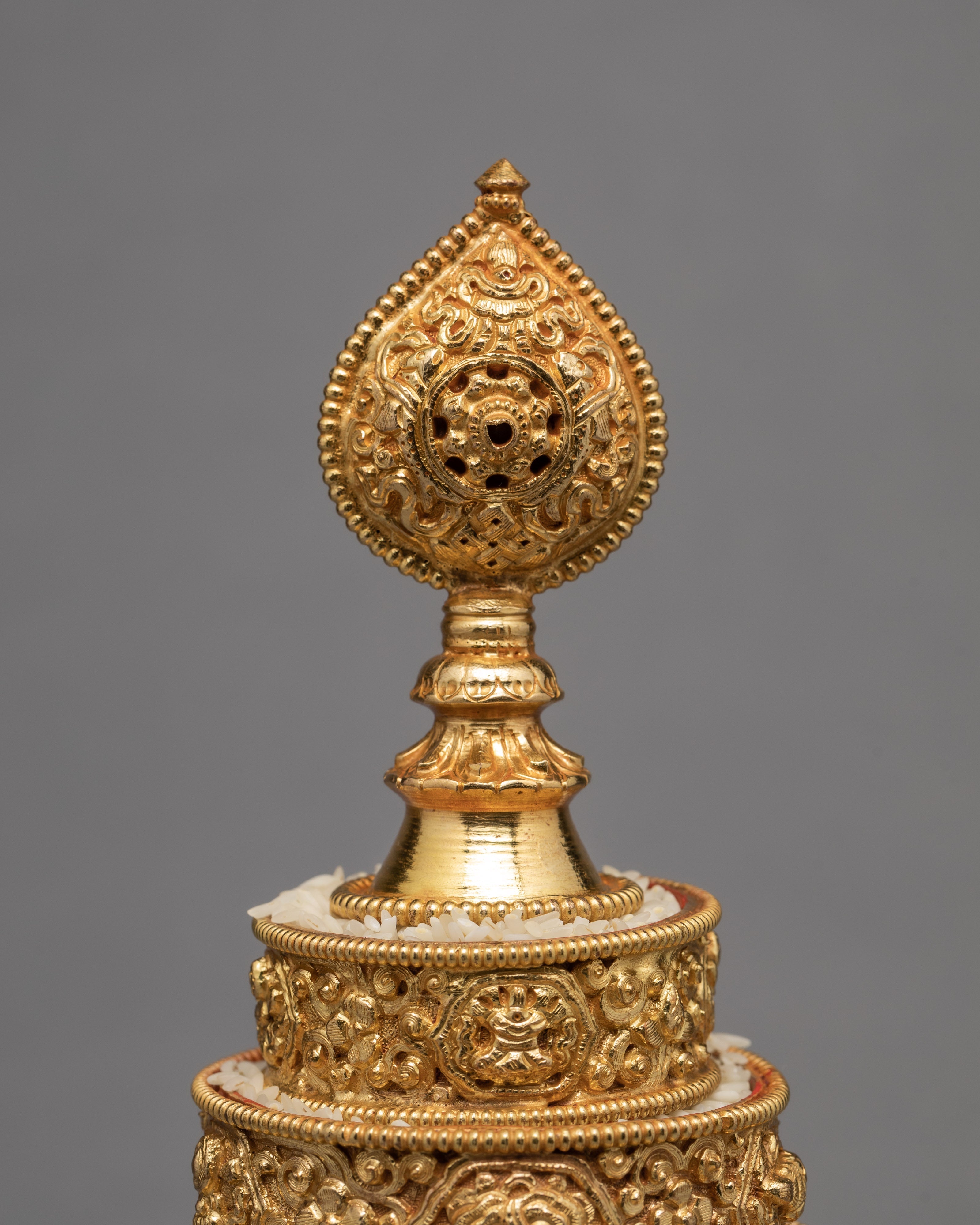 Gold Plated Mandala Set | Rice Offering Set | Buddhist Ritual Items