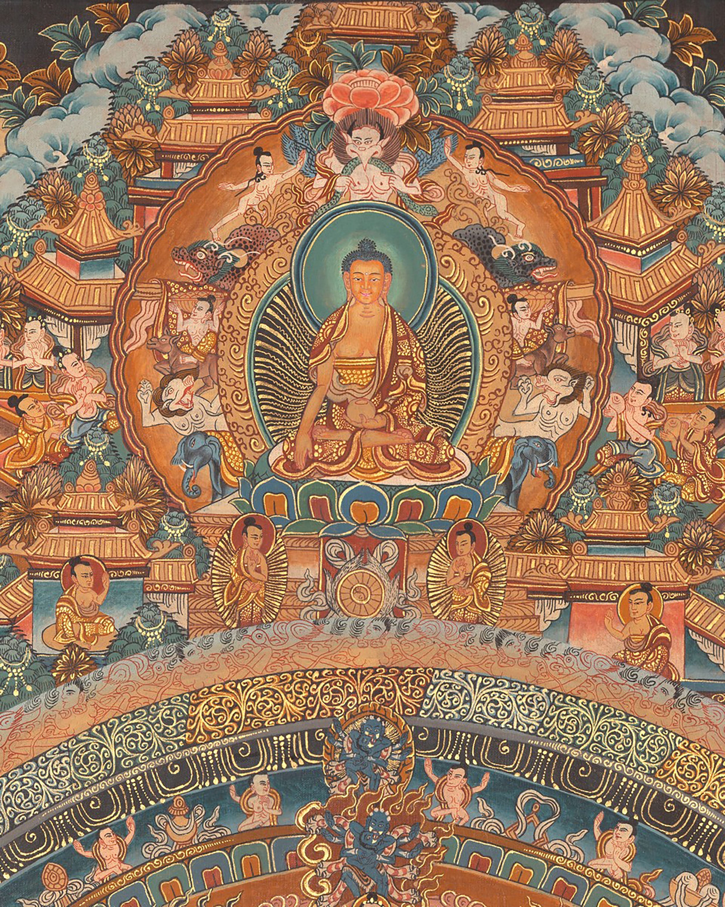 Mandala Print | Digital Thangka Printing | Religious Wall Decoration