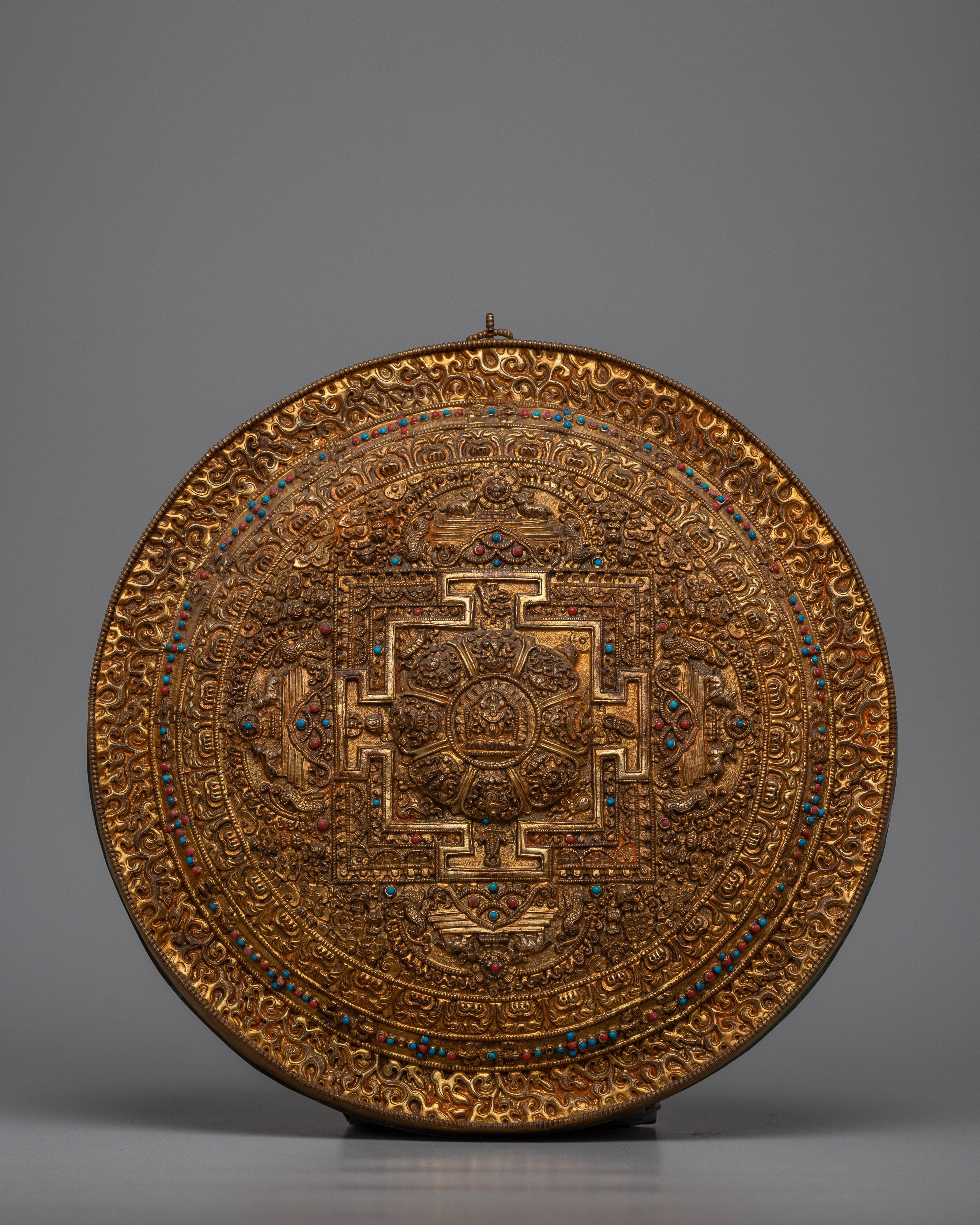 Round Copper Mandala Wall Decor