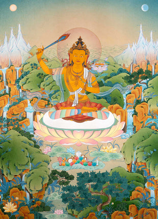 Manjushri thangka tibetan art