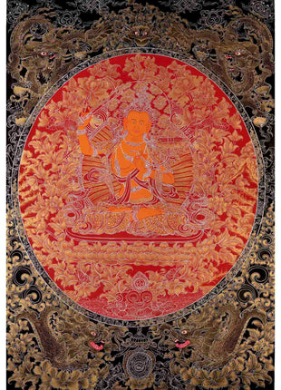 Manjushree Thangka Painting | Bodhisattva Of Wisdom | Religious Art