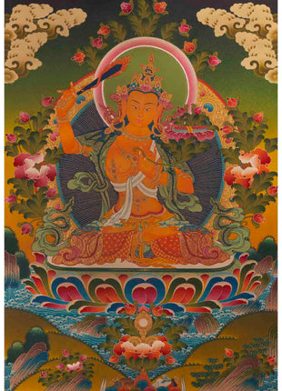 Manjushree Thangka | Bodhisattva Of Wisdom | Wall Decors