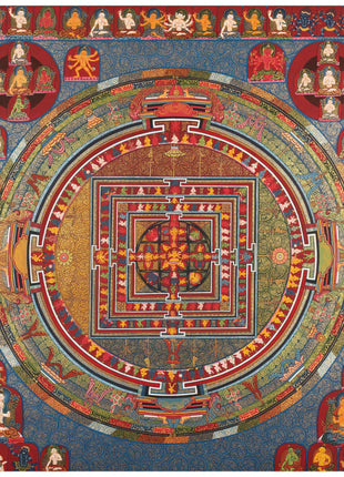 Dharmadhatu Manjushri Mandala | Traditional Thangka Art