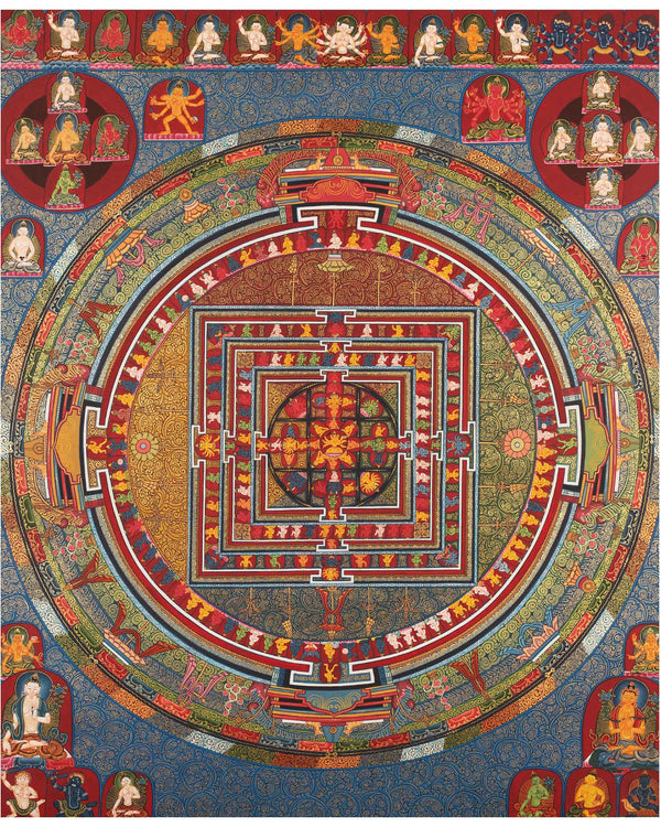 Dharmadhatu Manjushri Mandala | Traditional Thangka Art