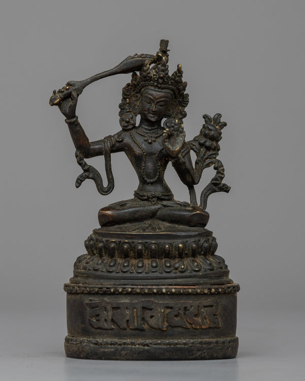 Black Manjushri Statue |  Inspiring Sculpture for Wisdom