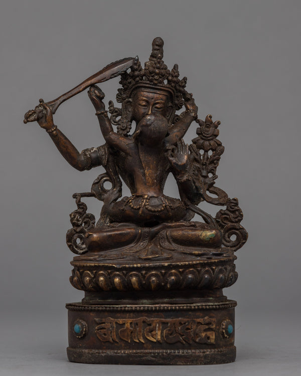 Manjushri Boddhisattva Sculpture With Consort | Traditional Buddhist Art