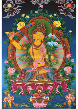 Manjushri Bodhisattva Thangka Print