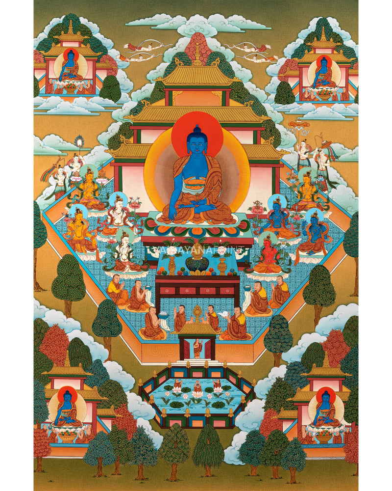 akshobya thangka, buddha thangka, enlightenment thangka
