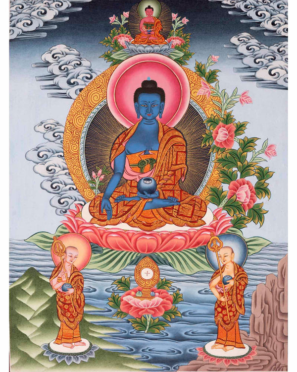 Bhaisajyaguru Thangka | Original Hand-Painted Tibetan Art