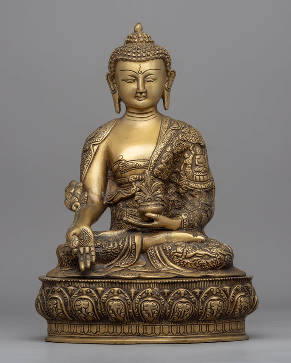 Healing Buddha Mantra Practice Statue