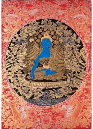 Medicine Buddha | Original Hand-Painted Thangka | Religious Gifts