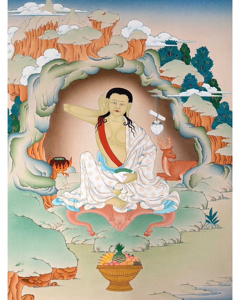 Milarepa thangka Buddhist Master